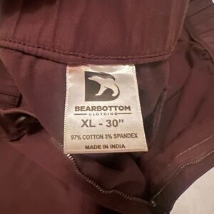 Bearbottom Men's Maroon Joggers - XL